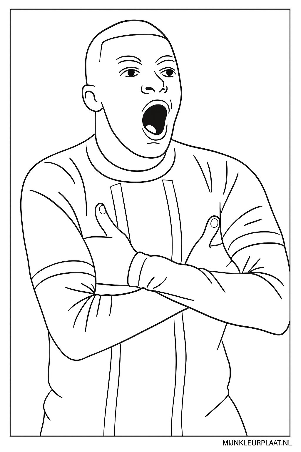 Mbappe Variant 2 coloring page for children