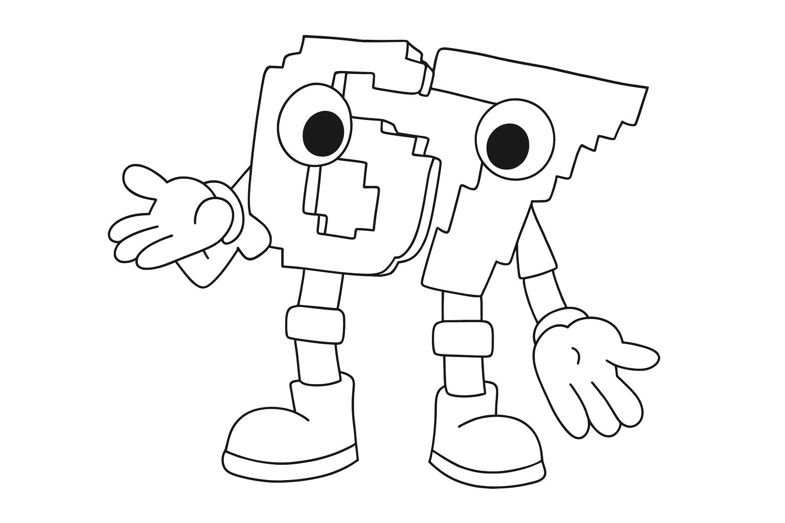 Kleurplaat van 6 7 kleurplaat, variant 1