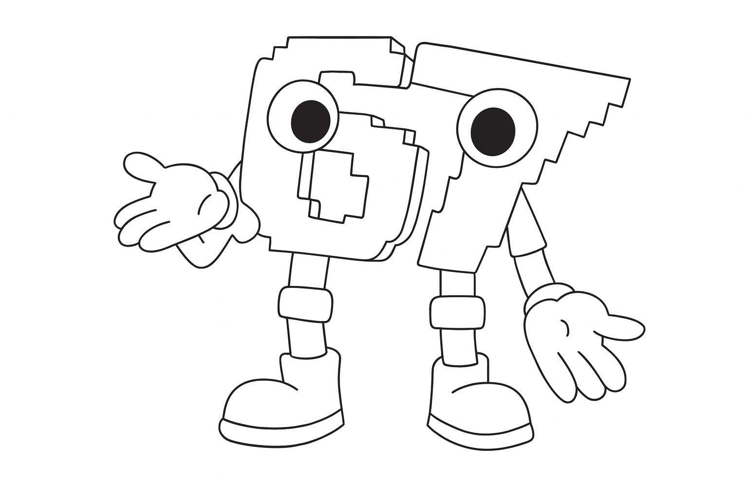 Kleurplaat van 6 7 kleurplaat, variant 3