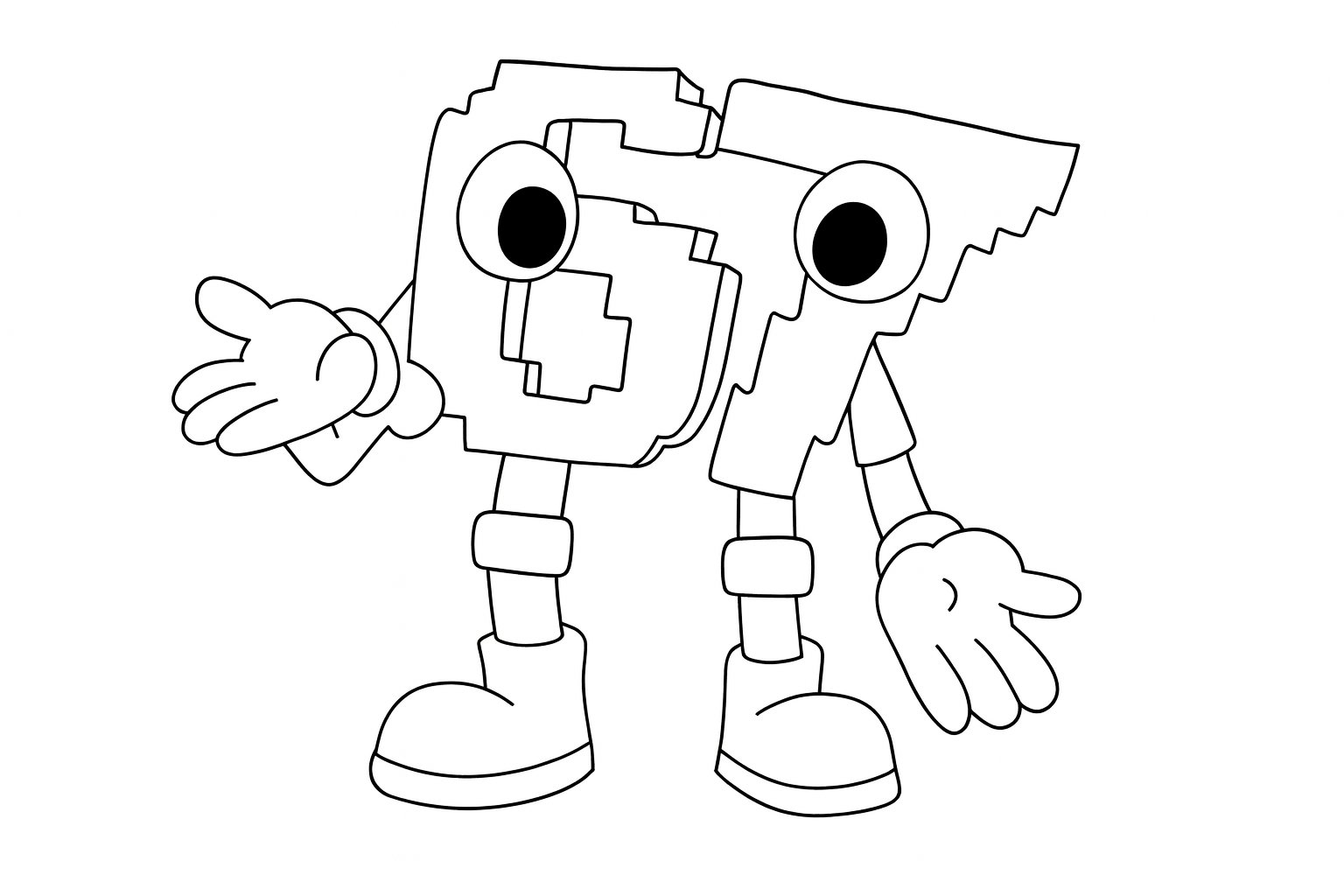 Kleurplaat van 6 7 kleurplaat, variant 4