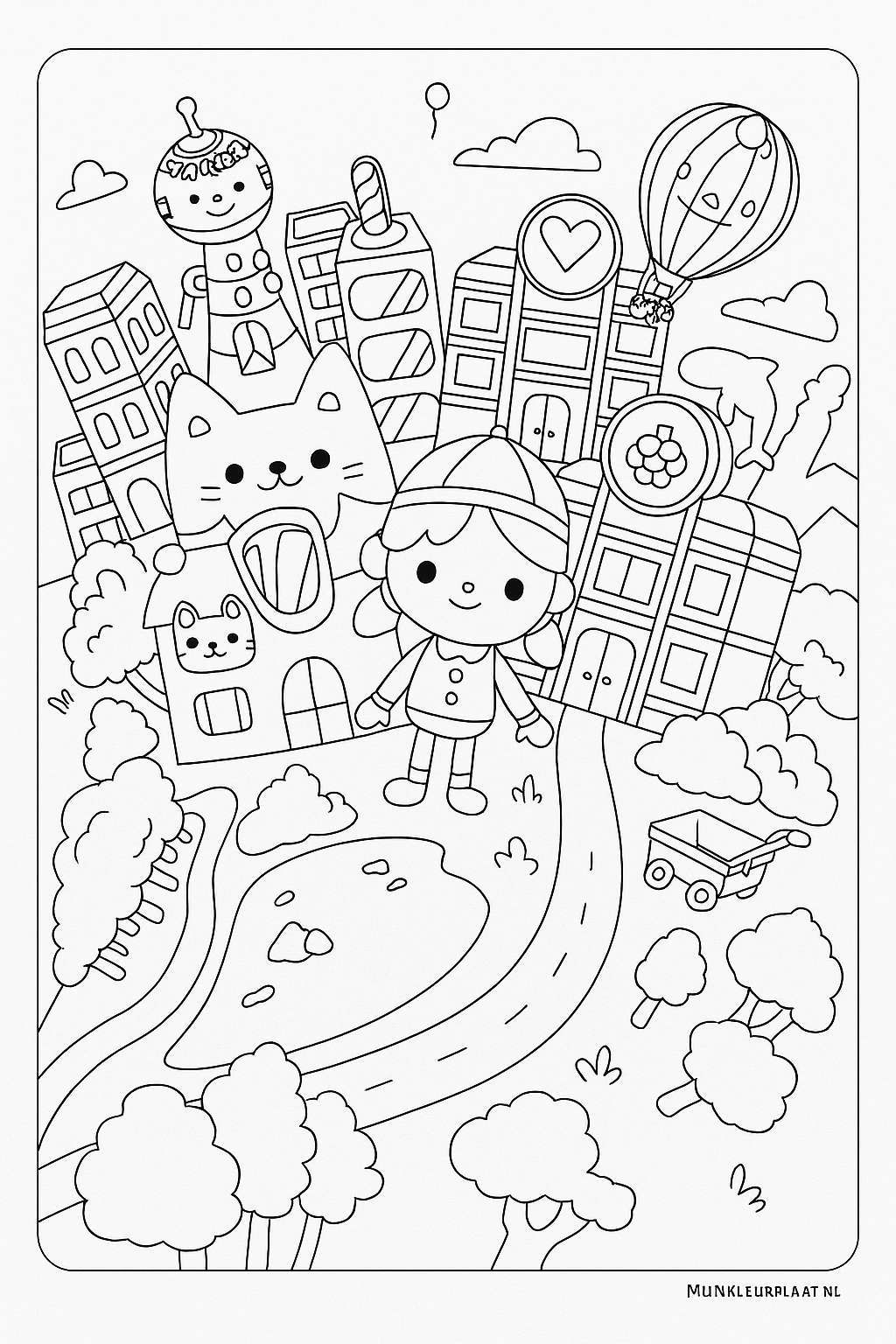 Toca Boca Variant 2 coloring page for children