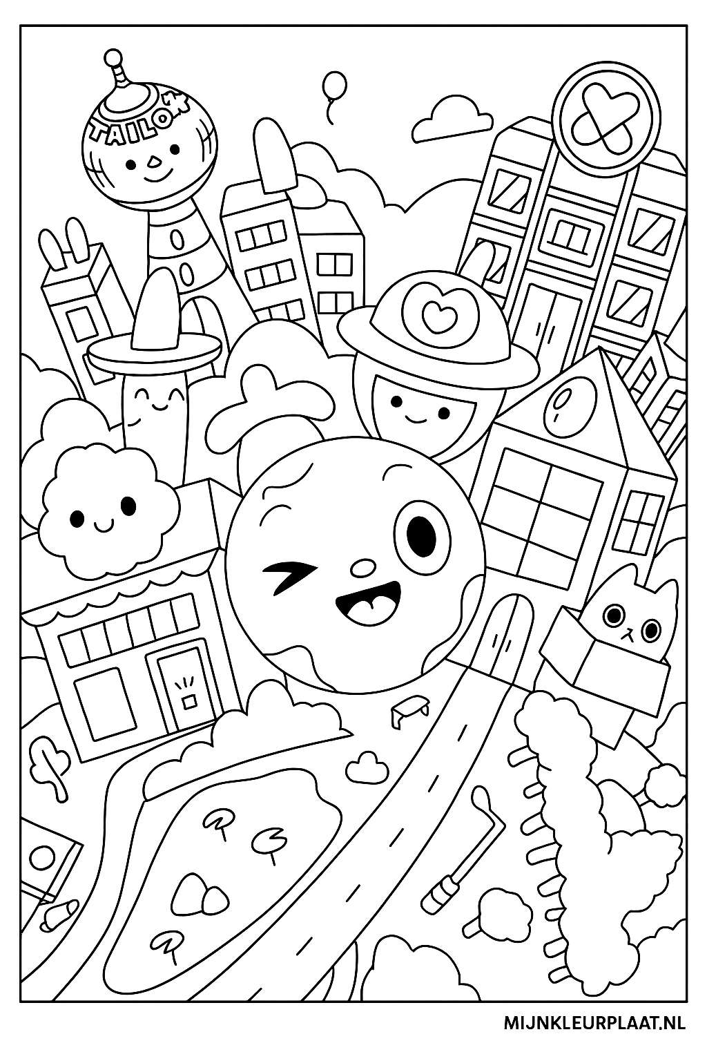 Toca Boca Variant 3 coloring page for children