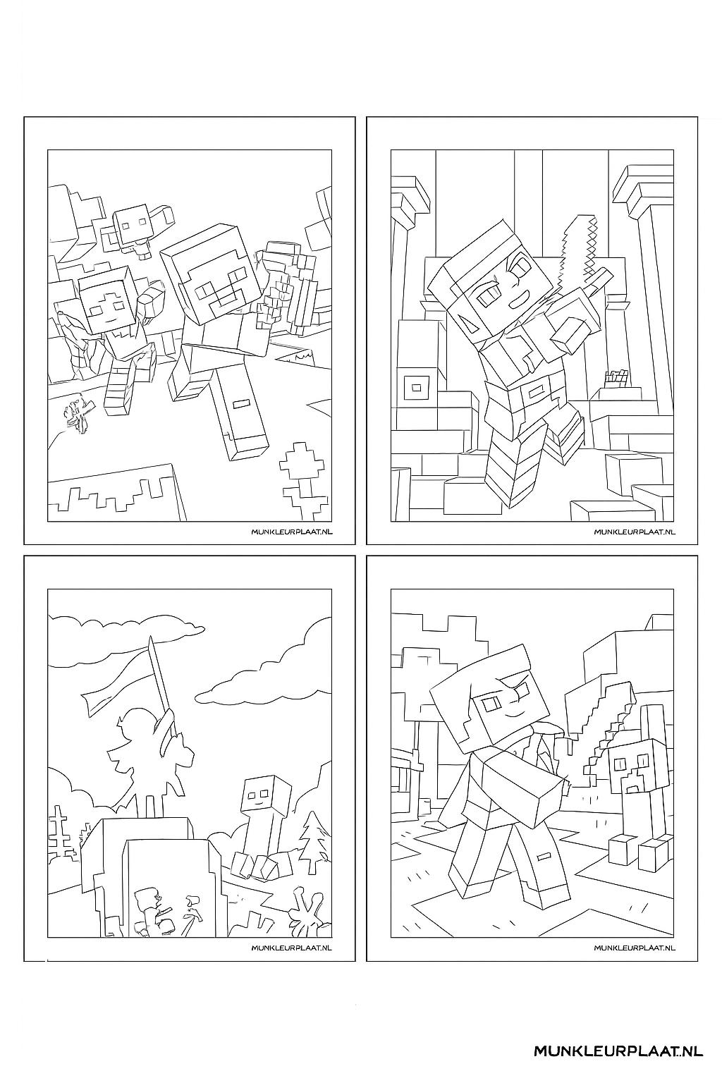 Minecraft Variant 1 coloring page for children
