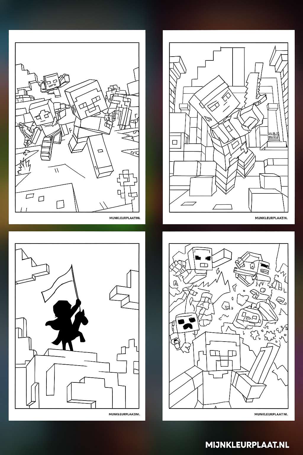 Minecraft Variant 4 coloring page for children
