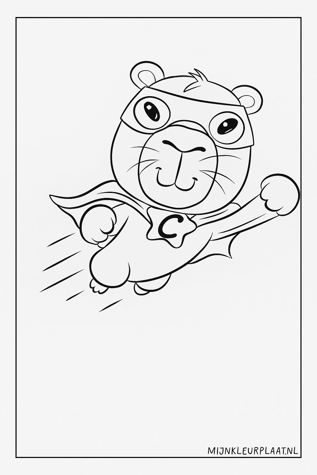Capybara Variant 2 coloring page for children