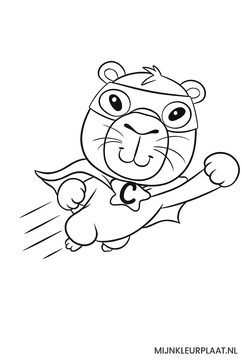 Capybara Variant 3 coloring page for children