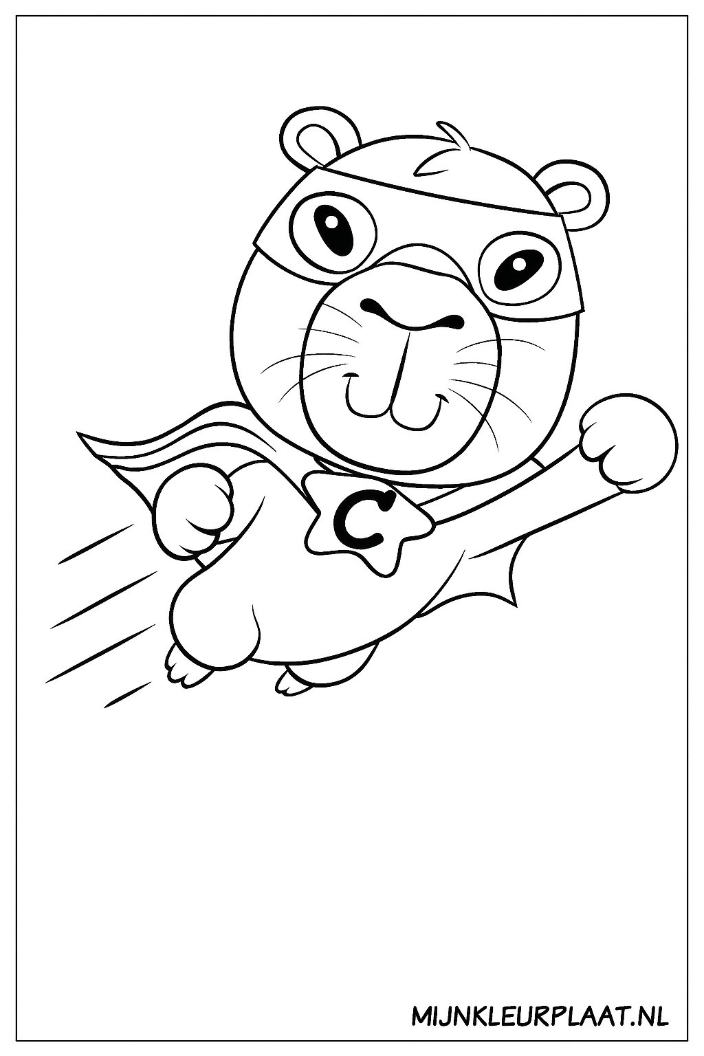 Capybara Variant 4 coloring page for children