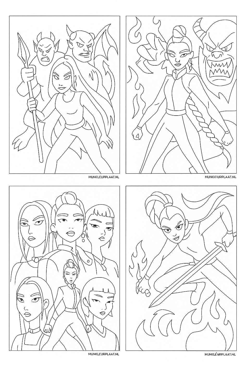 Demon Hunters Variant 1 coloring page for children