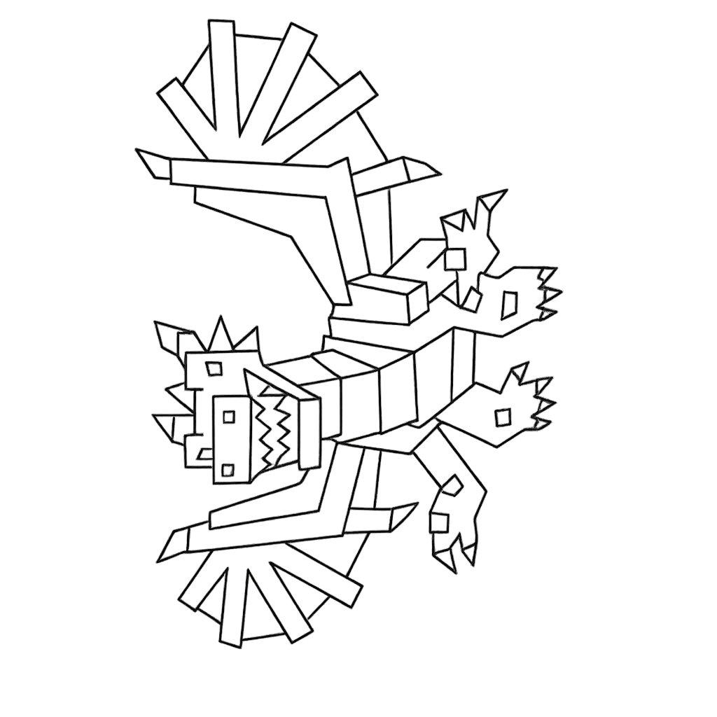 Kleurplaat van dragon cannelloni, variant 3