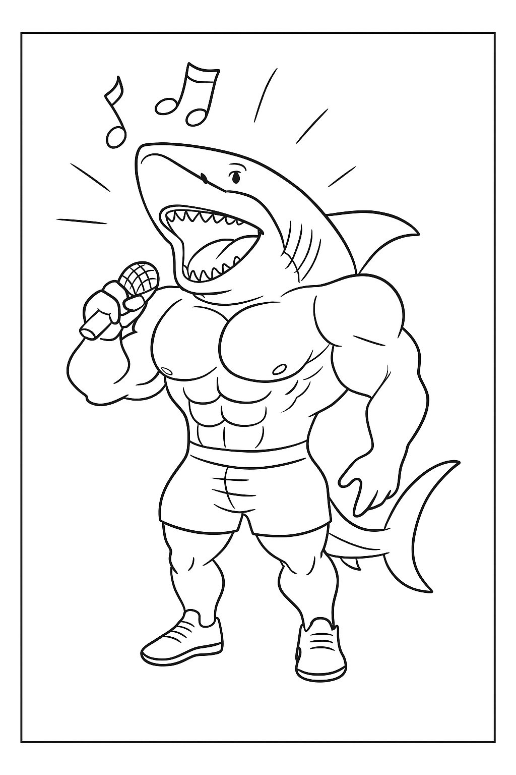 Tralalero Tralala Variant 1 coloring page for children
