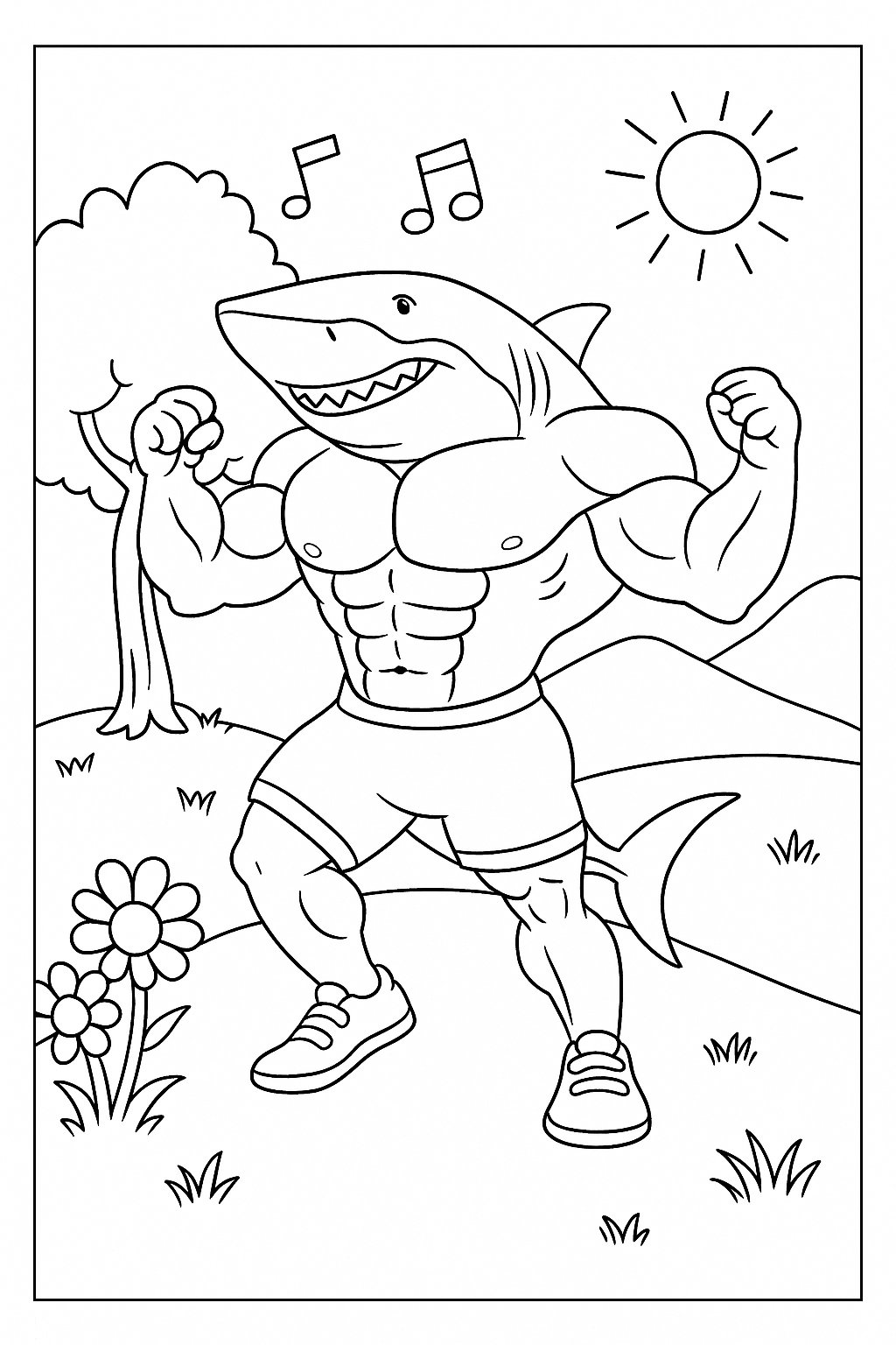 Tralalero Tralala Variant 2 coloring page for children