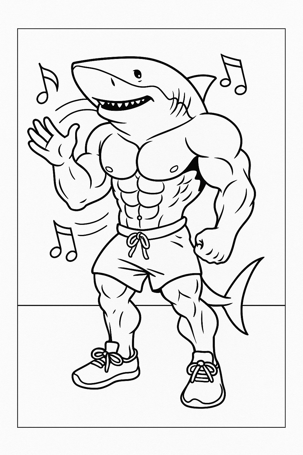 Tralalero Tralala Variant 3 coloring page for children