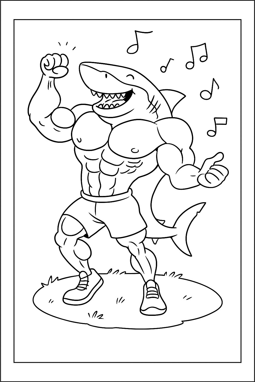 Tralalero Tralala Variant 4 coloring page for children