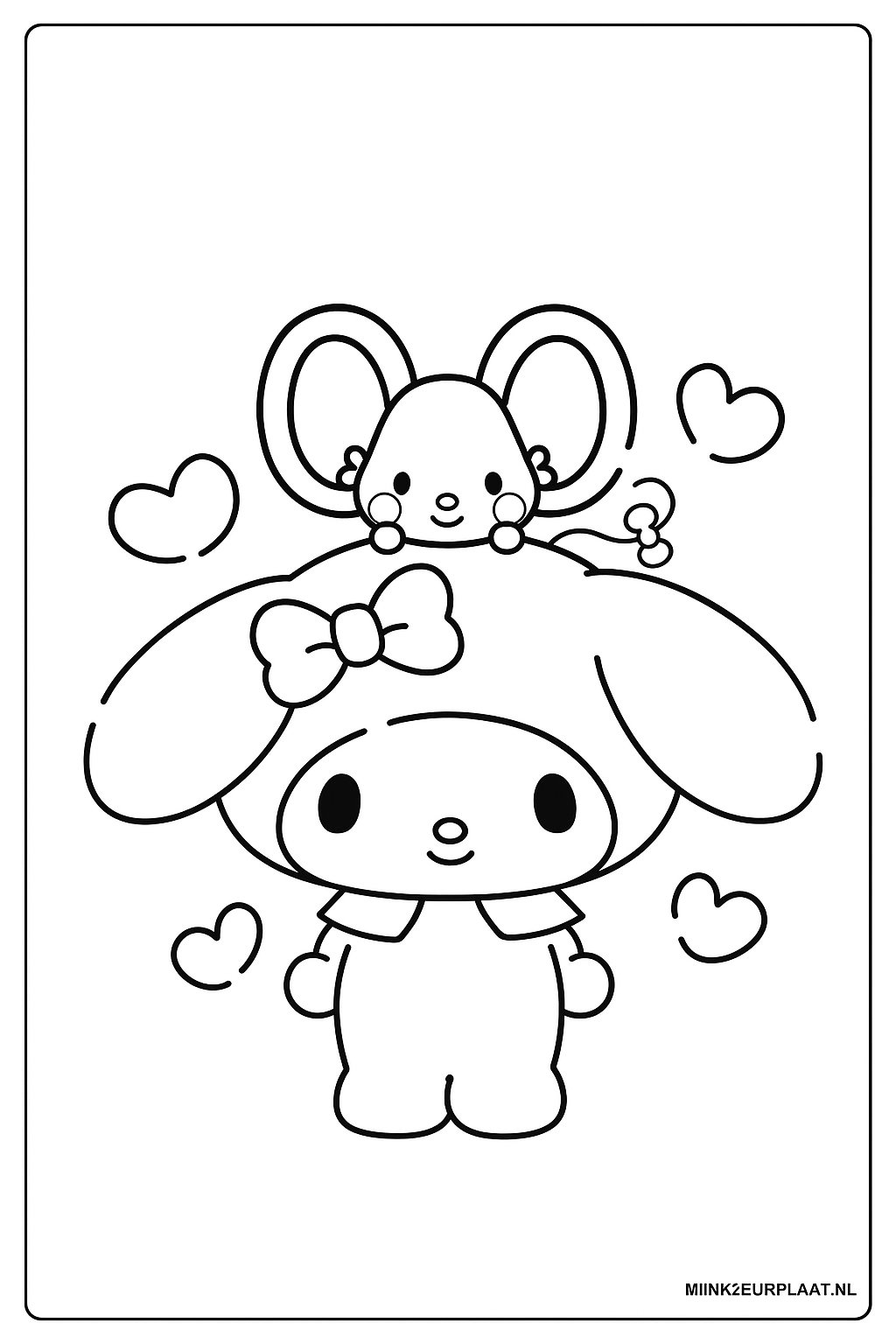 My Melody Variant 1 coloring page for children