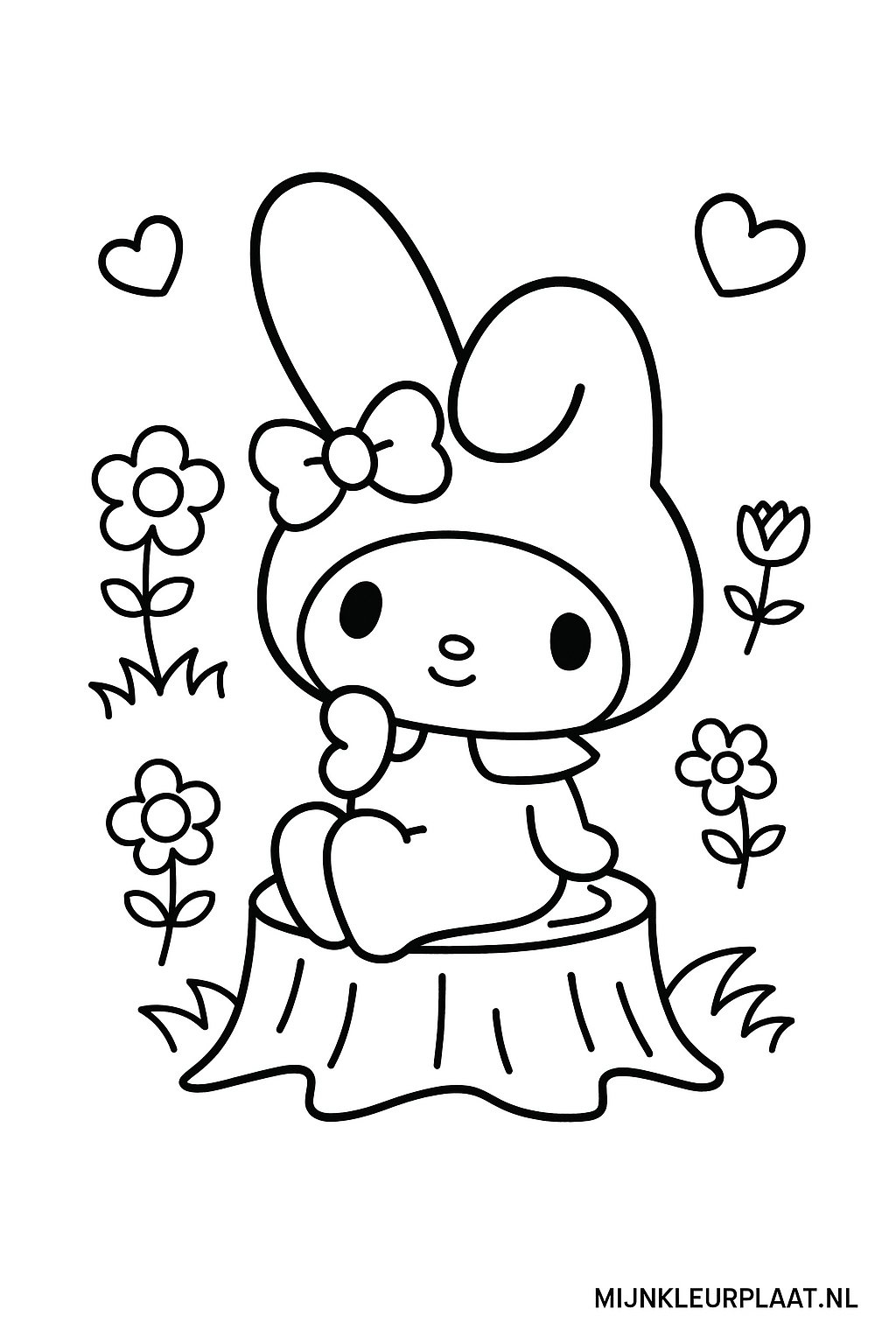 My Melody Variant 2 coloring page for children