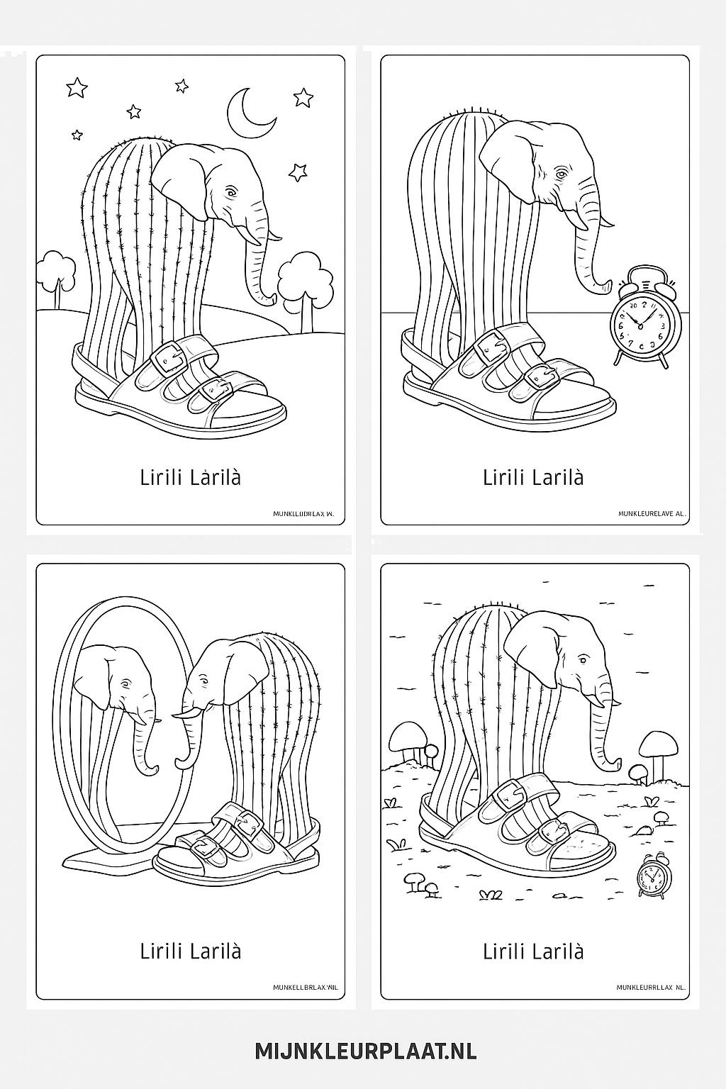 Lirili Larila Variant 1 coloring page for children
