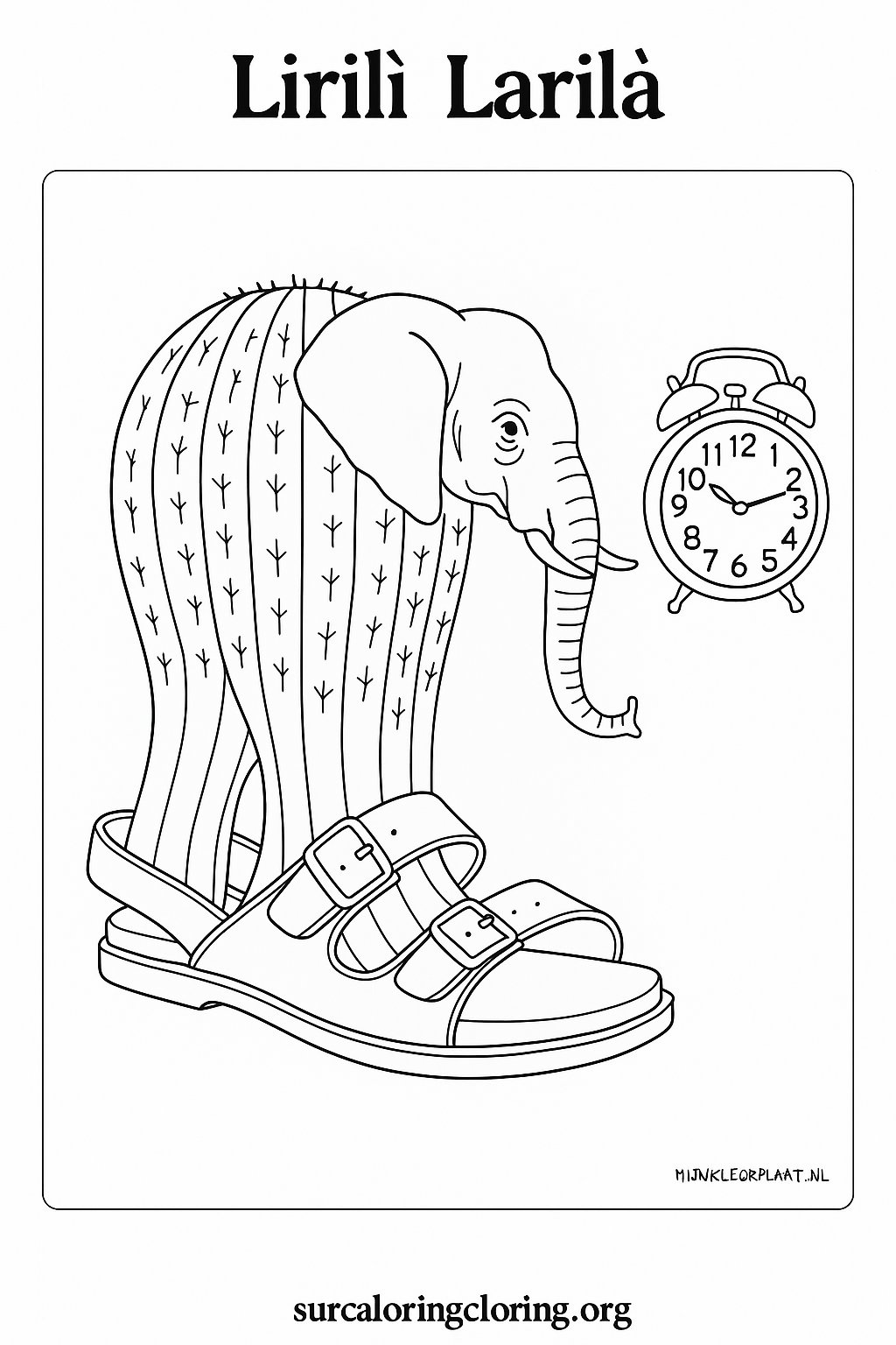 Lirili Larila Variant 2 coloring page for children