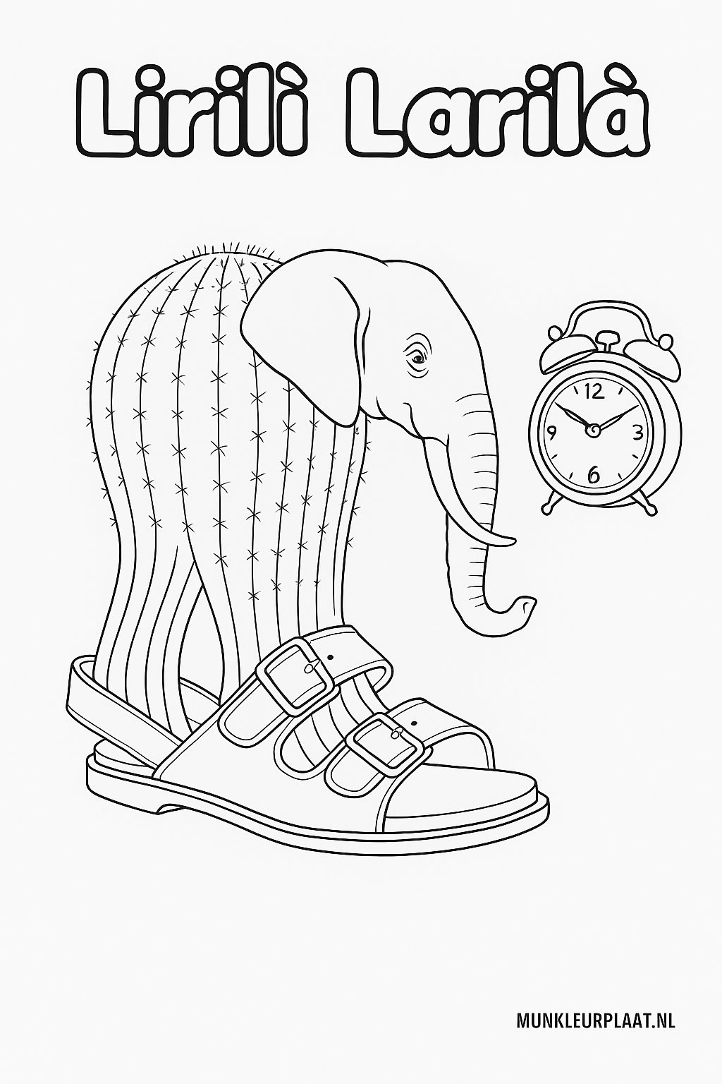 Lirili Larila Variant 3 coloring page for children