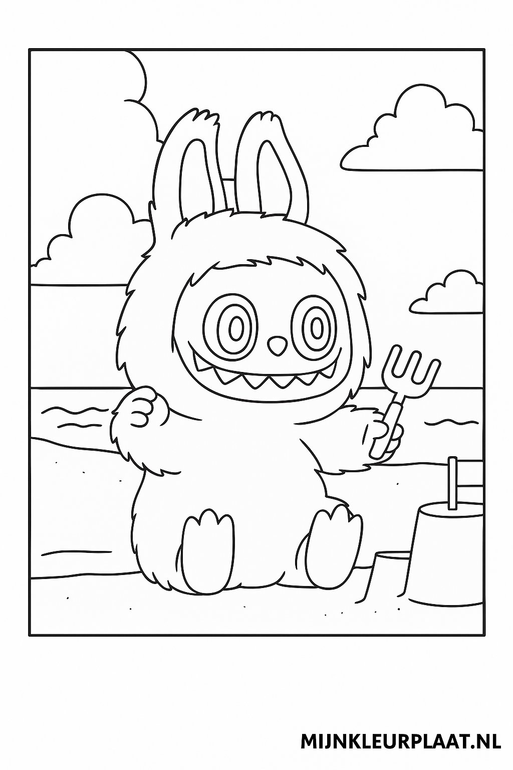 Labubu Dada And Baba Variant 2 coloring page for children
