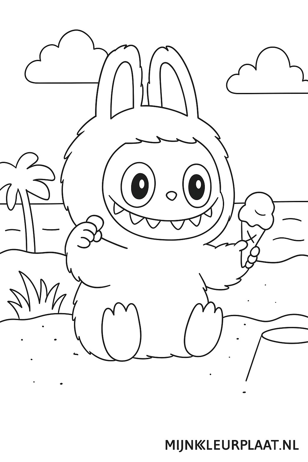 Labubu Dada And Baba Variant 3 coloring page for children