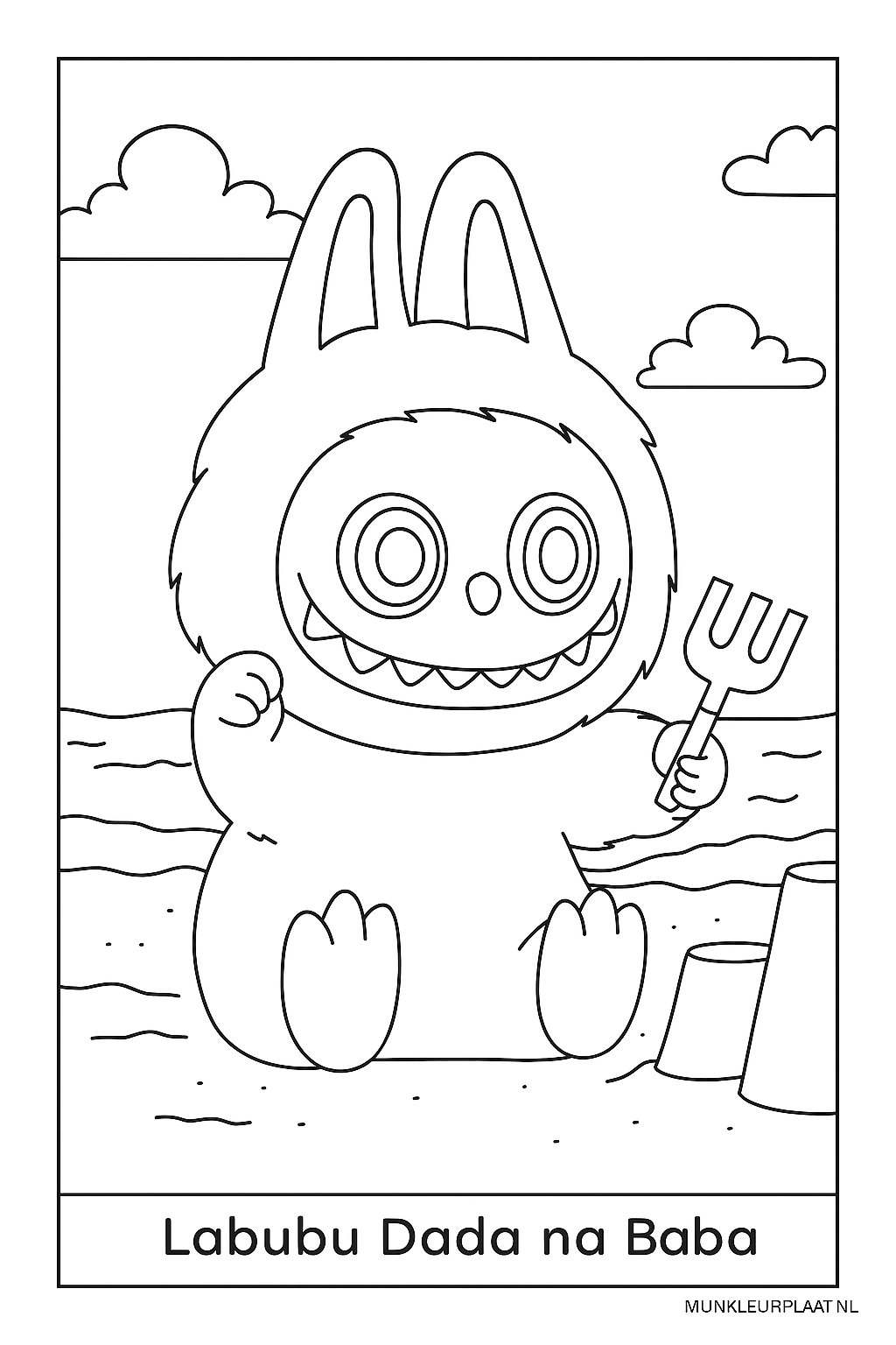 Labubu Dada And Baba Variant 4 coloring page for children
