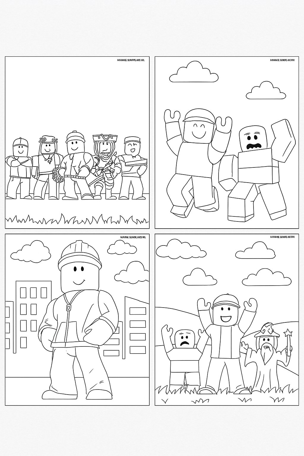 Roblox Variant 3 coloring page for children