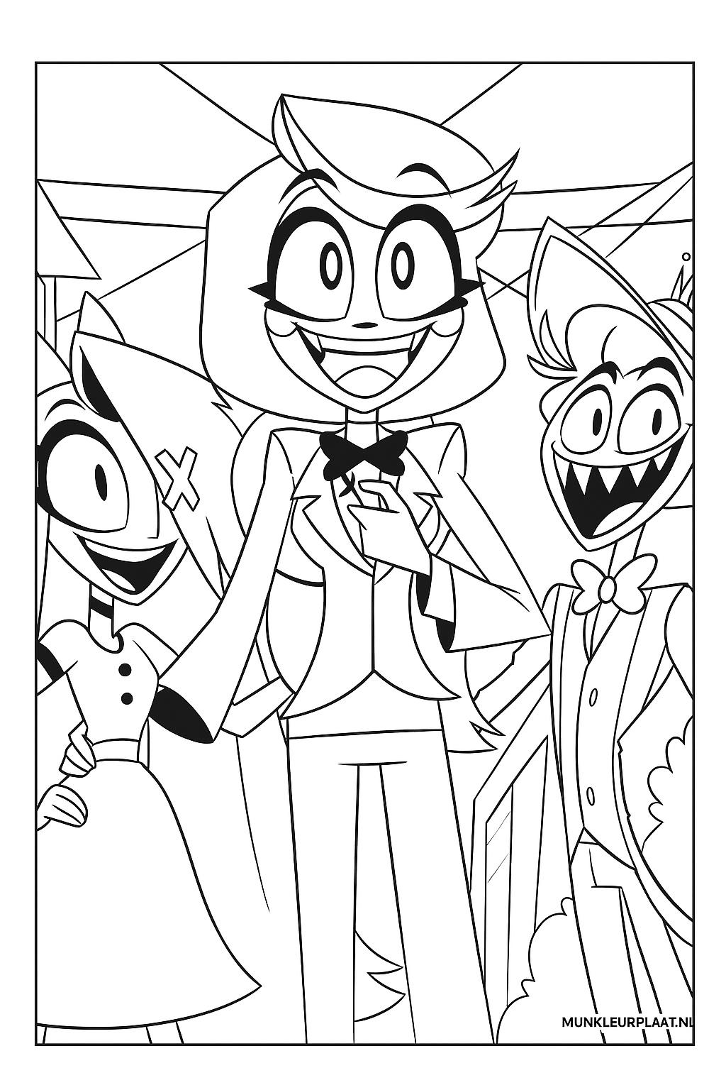 Hazbin Hotel Variant 1 coloring page for children