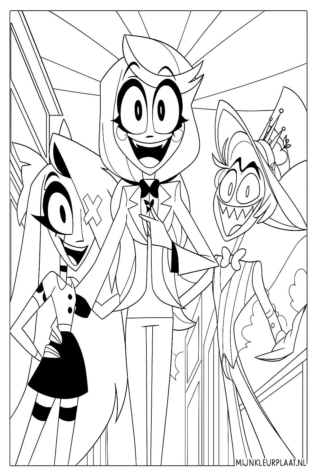 Hazbin Hotel Variant 3 coloring page for children