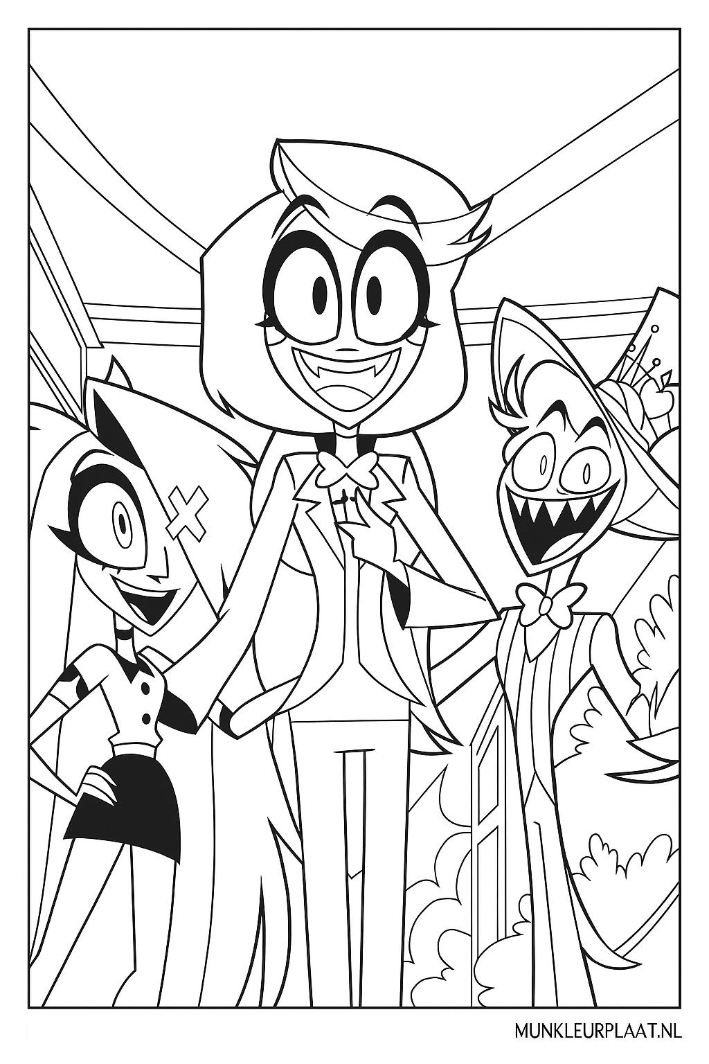 Hazbin Hotel Variant 4 coloring page for children