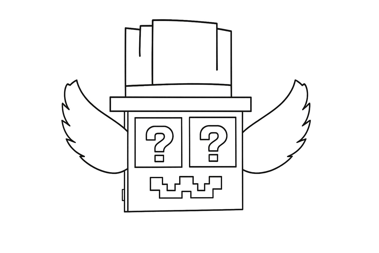 Kleurplaat van admin lucky block (steal a brainrot), variant 4