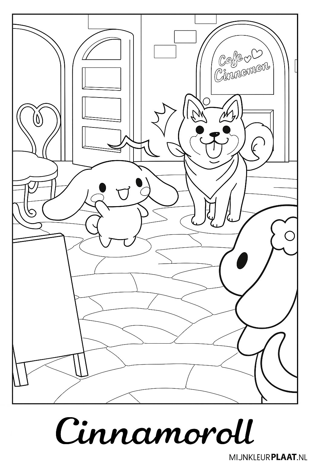 Cinnamoroll Variant 3 coloring page for children