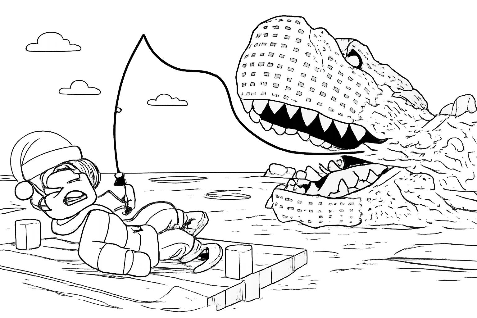 Fish It! Roblox Malvorlage Linienzeichnung