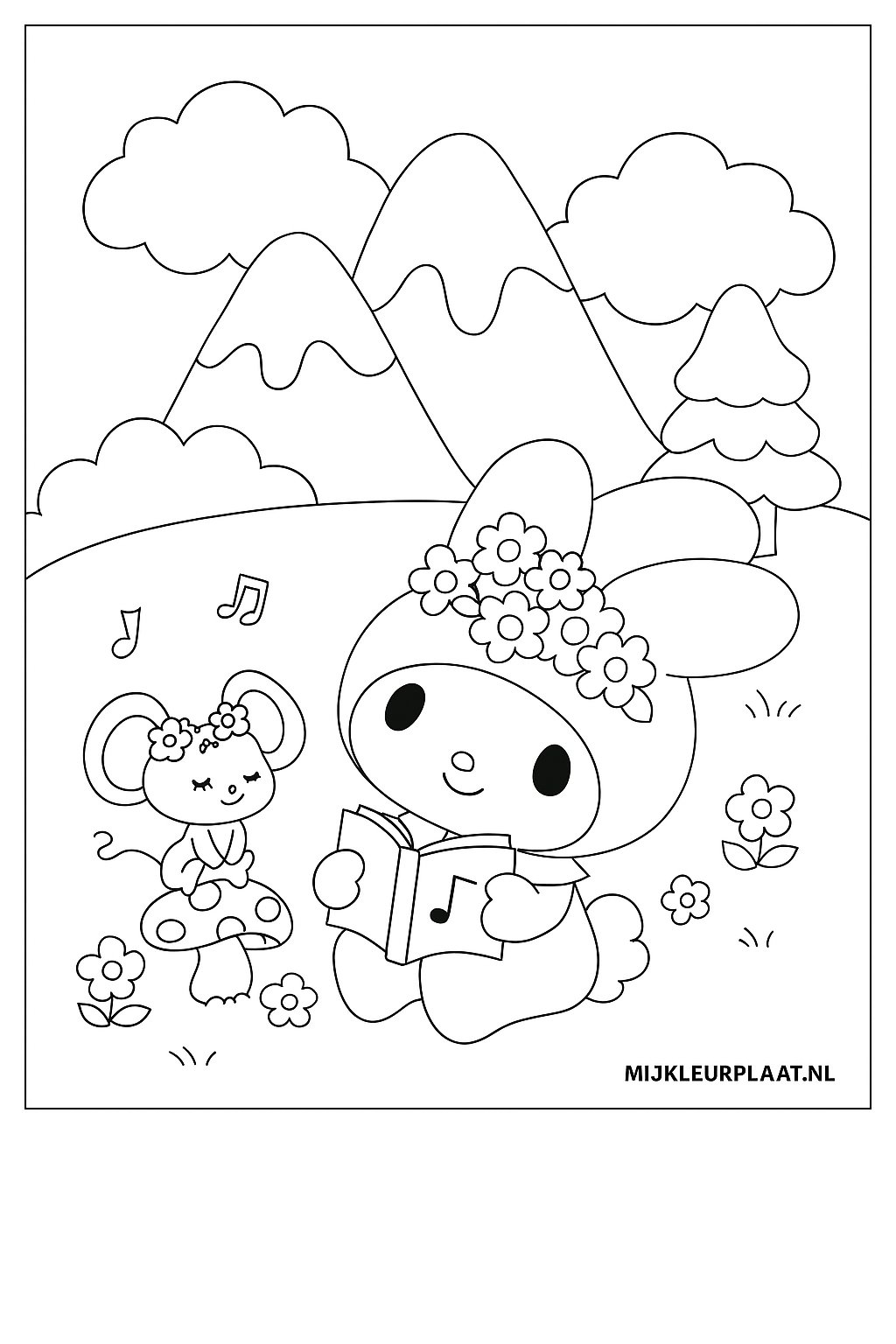 My Melody Variant 1 coloring page for children