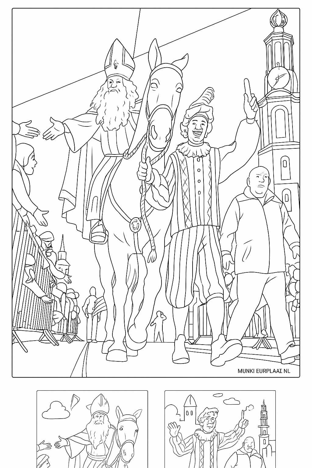 Sinterklaas Variant 4 coloring page for children