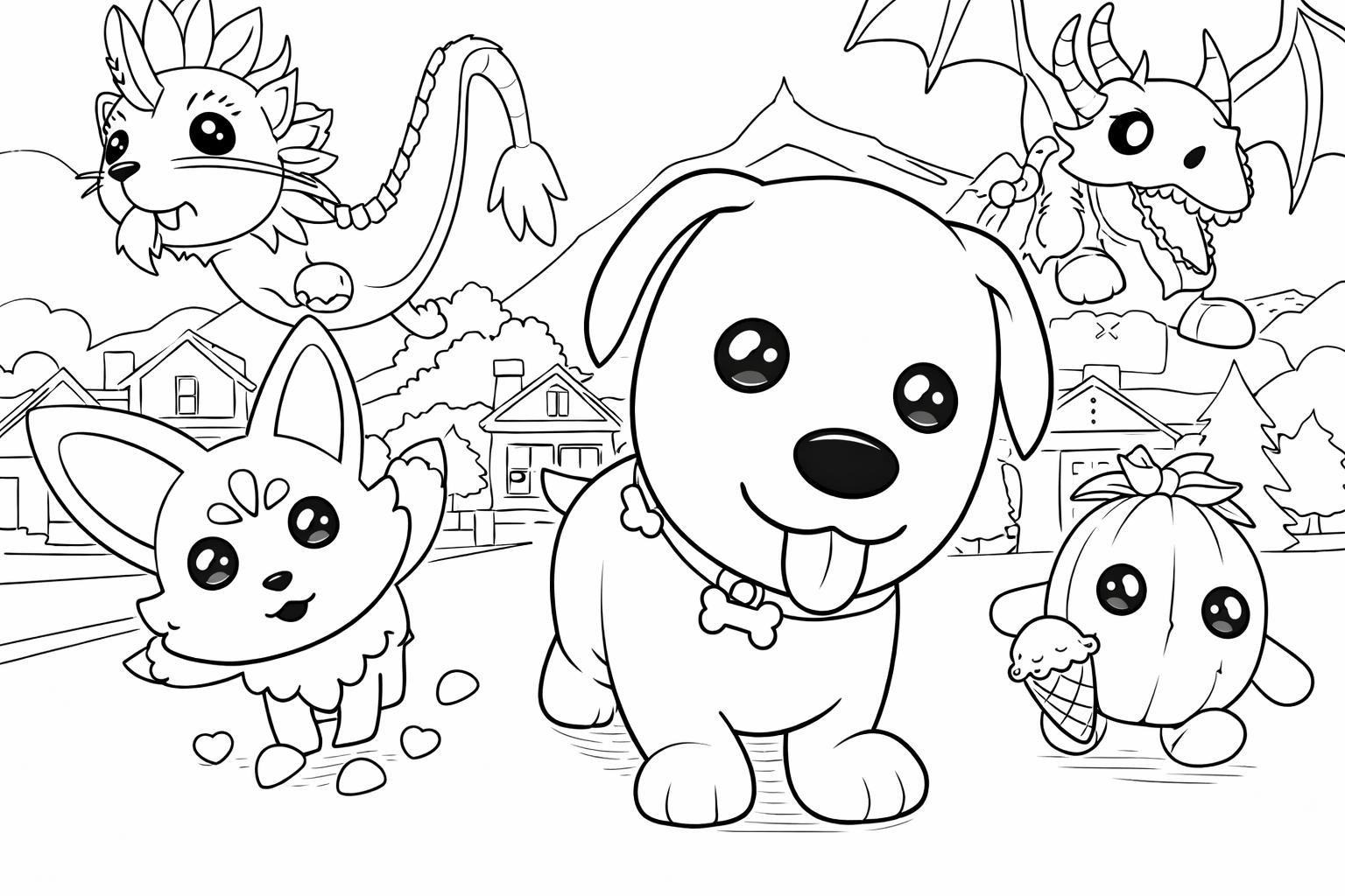 Adopt Me! Roblox kleurplaten voorbeeld