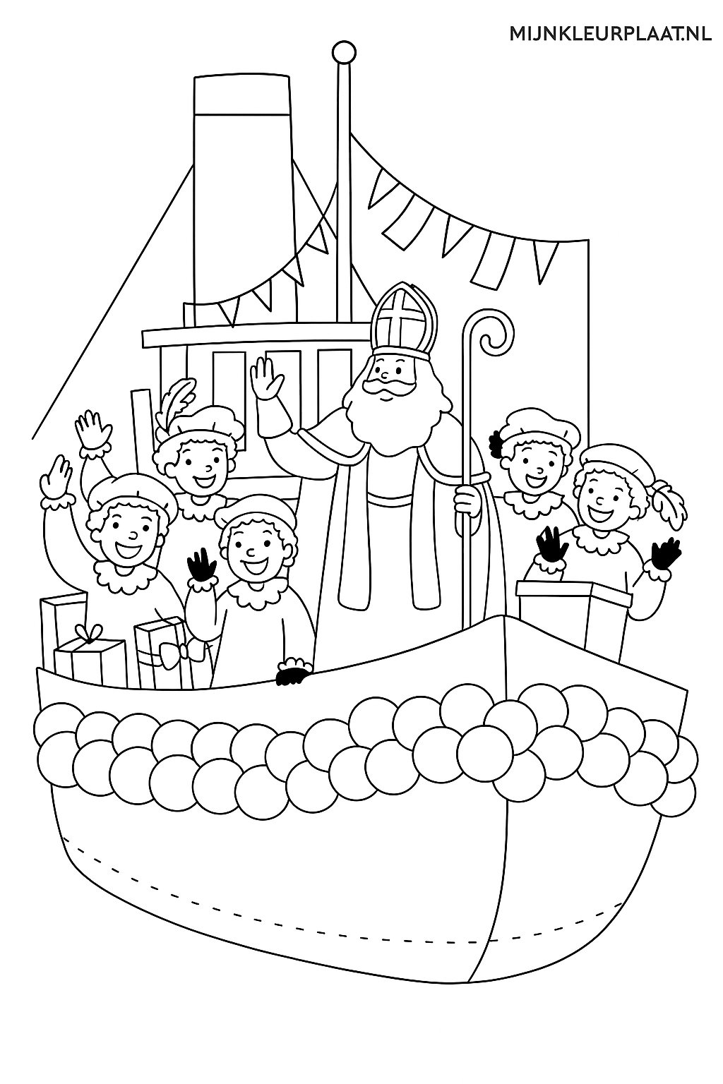 Sinterklaas Variant 1 coloring page for children