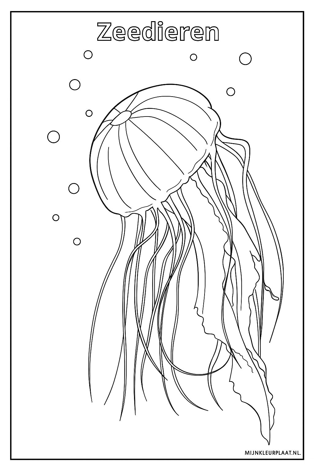 Zeedieren Variant 1 coloring page for children