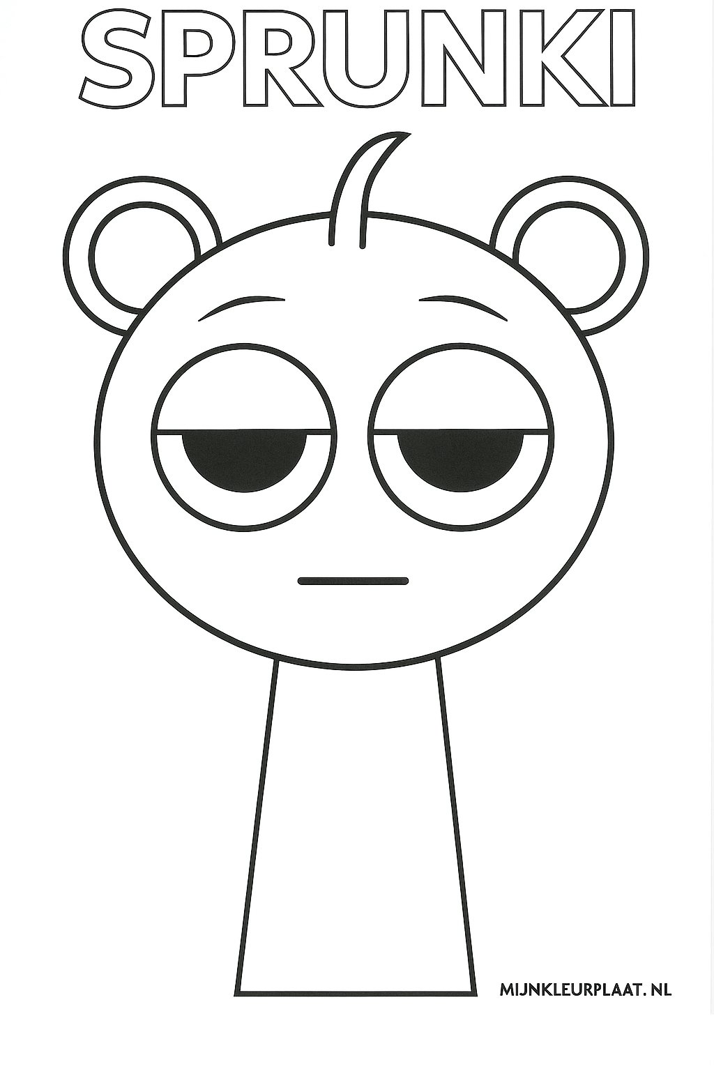 Sprunki Variant 4 coloring page for children