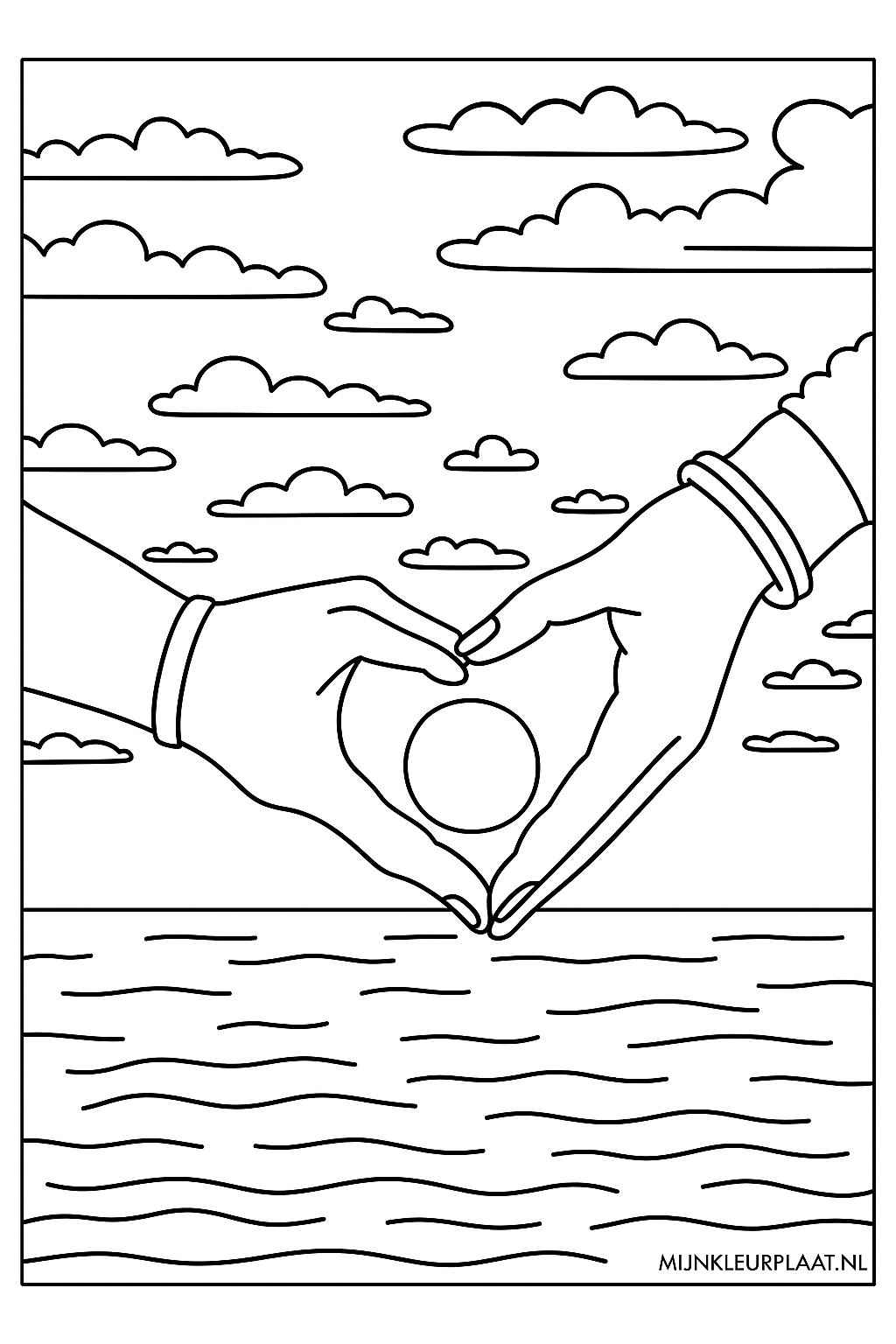 Valentijnsdag Variant 1 coloring page for children