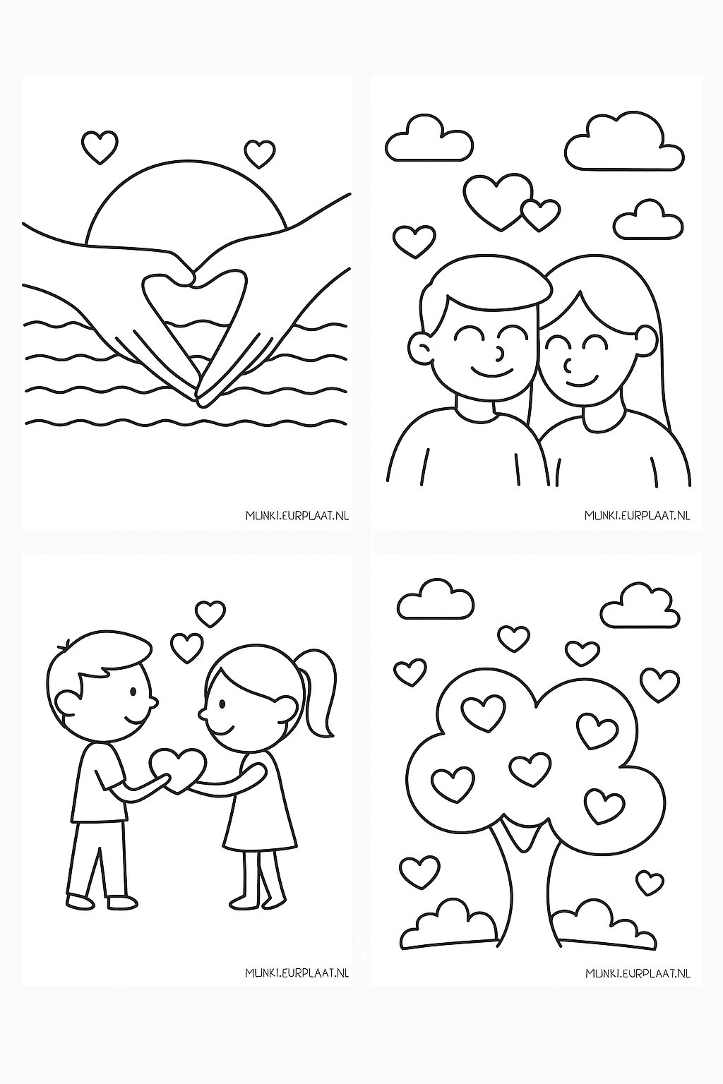 Valentijnsdag Variant 3 coloring page for children