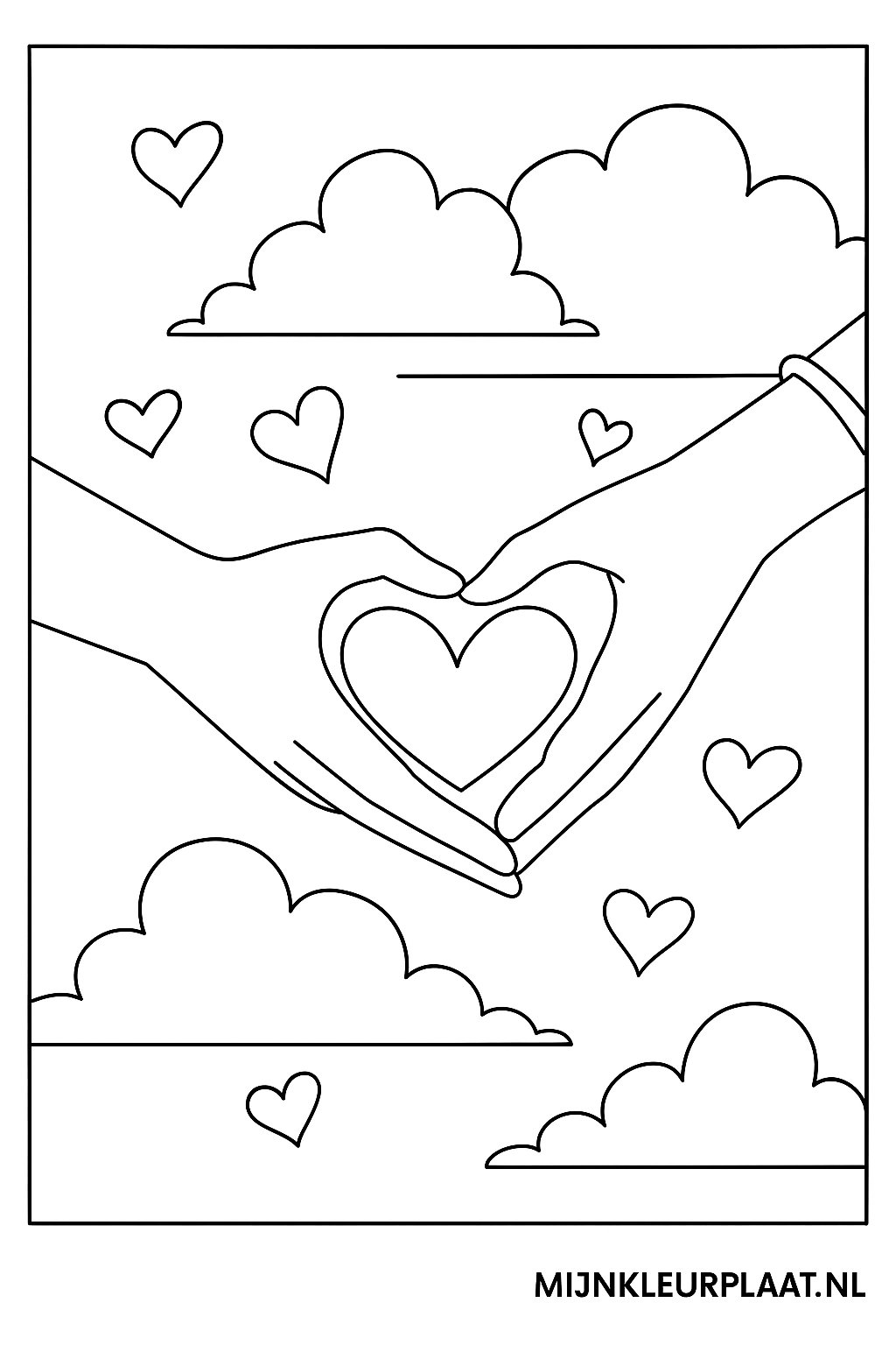 Valentijnsdag Variant 4 coloring page for children