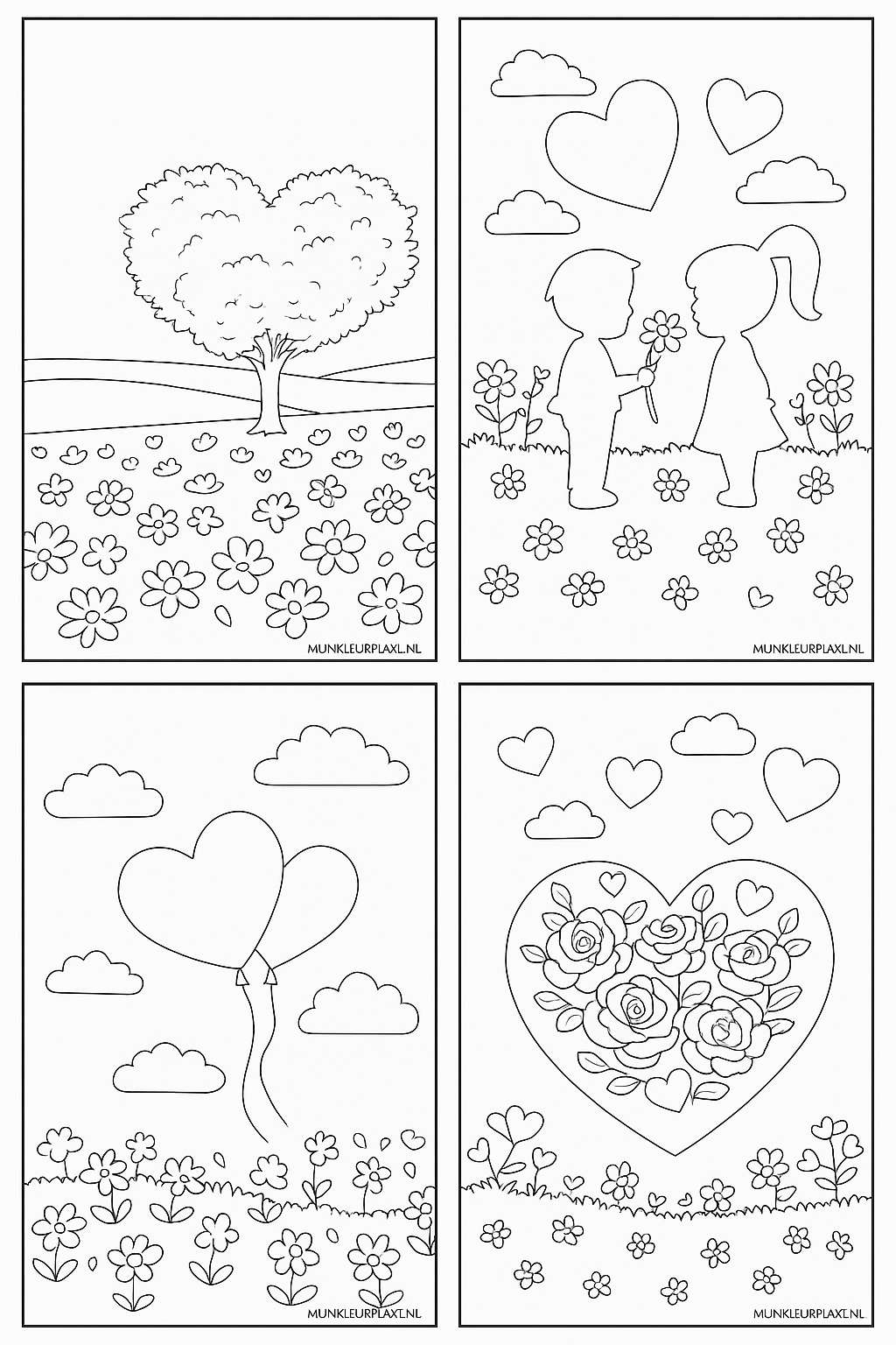Valentijnsdag Variant 1 coloring page for children