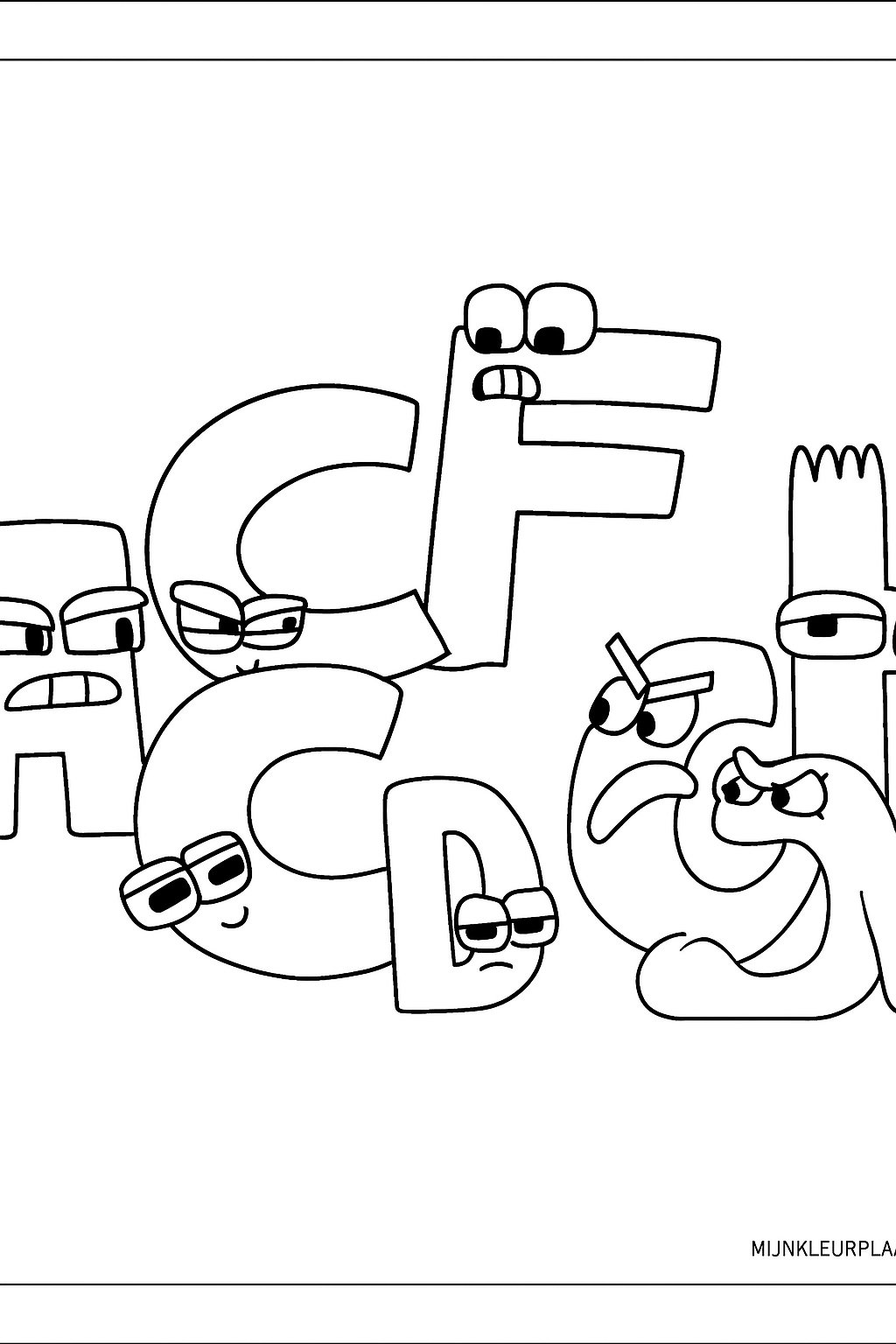 Alphabet Lore Variant 1 coloring page for children