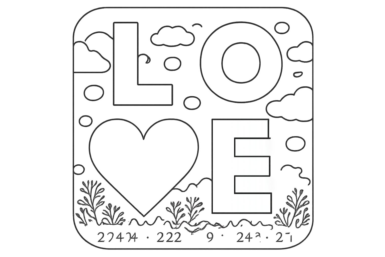 Coloriage Valentijnsdag dessin au trait