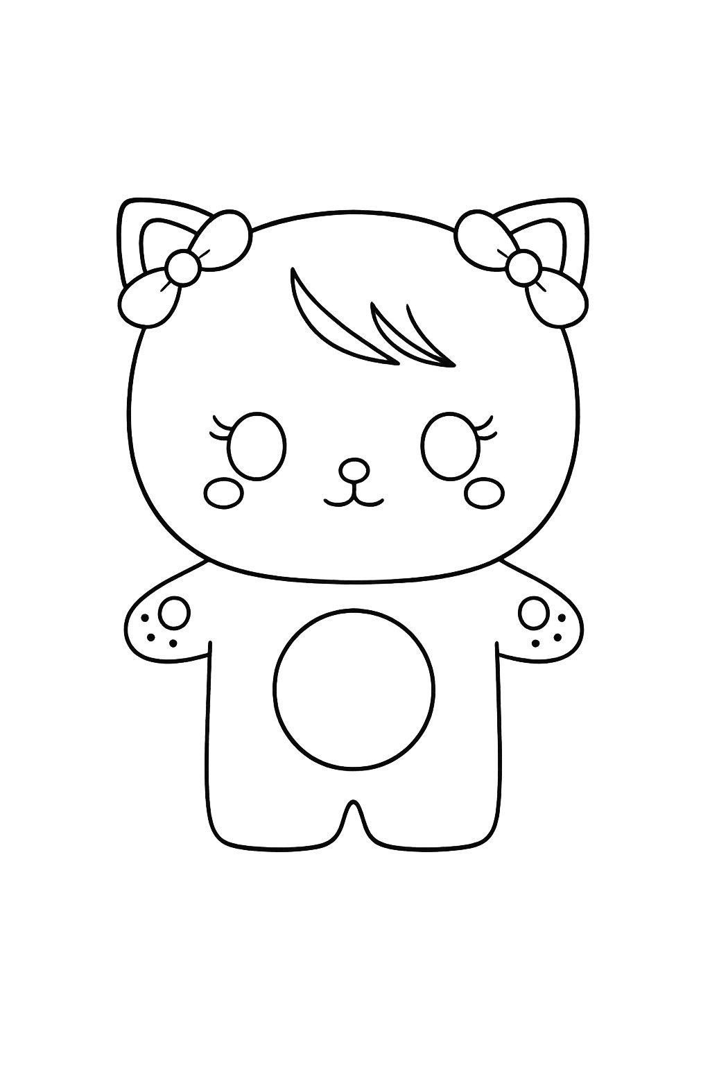 Kleurplaat van blackpink plush rose, variant 1