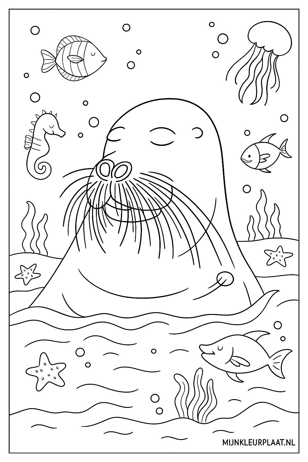 Zeedieren Variant 2 coloring page for children