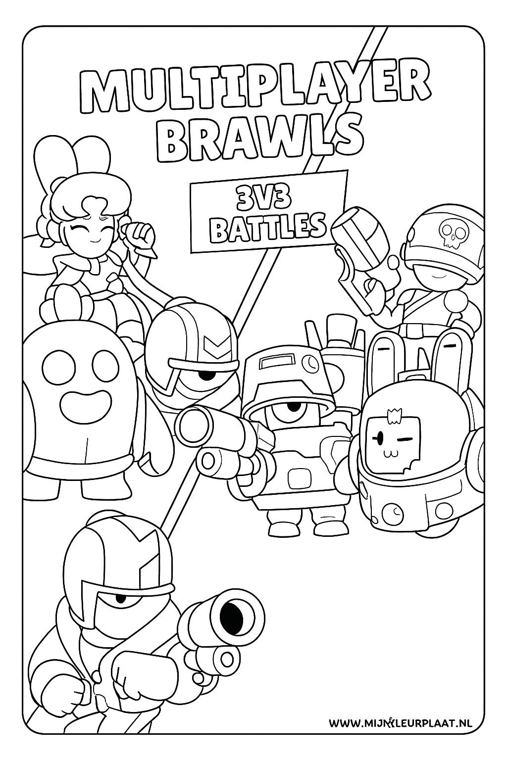 Brawl Stars Variant 1 coloring page for children
