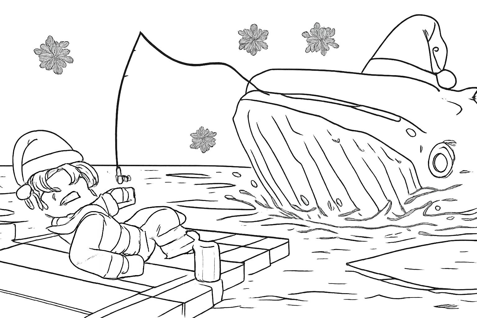 Fish It! Roblox kleurplaten voorbeeld