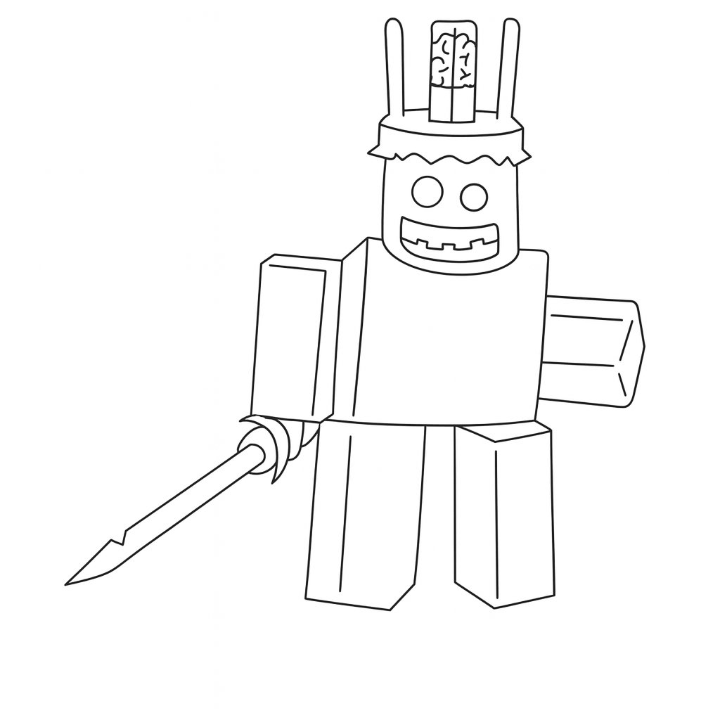 Kleurplaat van steal a brainrot, variant 3