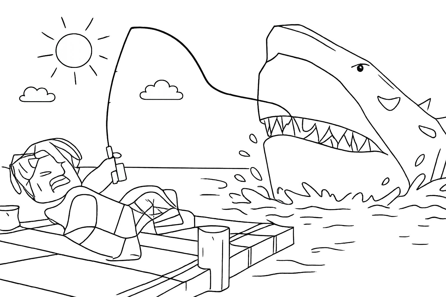 Fish It! coloring page line art